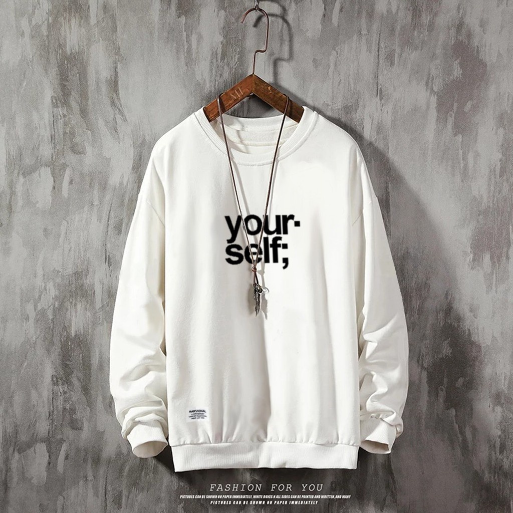 Parisdivarious Sweater Hoodie Sweatshirt Crewneck Yourself Bahan Fleece Size S - XXL (Pria &amp; Wanita)