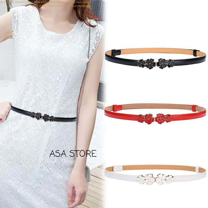 Ikat Pinggang Wanita Polos Bunga MELATI Belt Wanita Korea Import