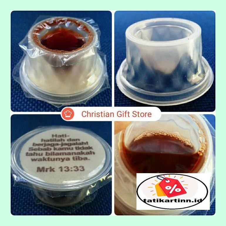 

T4Tksot Anggur Perjamuan Cup +Hosti Ayat Diameter 5 Cm Sotytat