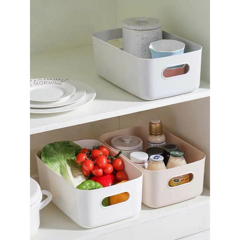 Desktop Storage Box Organizer Serbaguna Kotak Penyimpanan Plastik Multifungsi Tempat Container Multipurpose Bin Pantry Make Up Kontainer