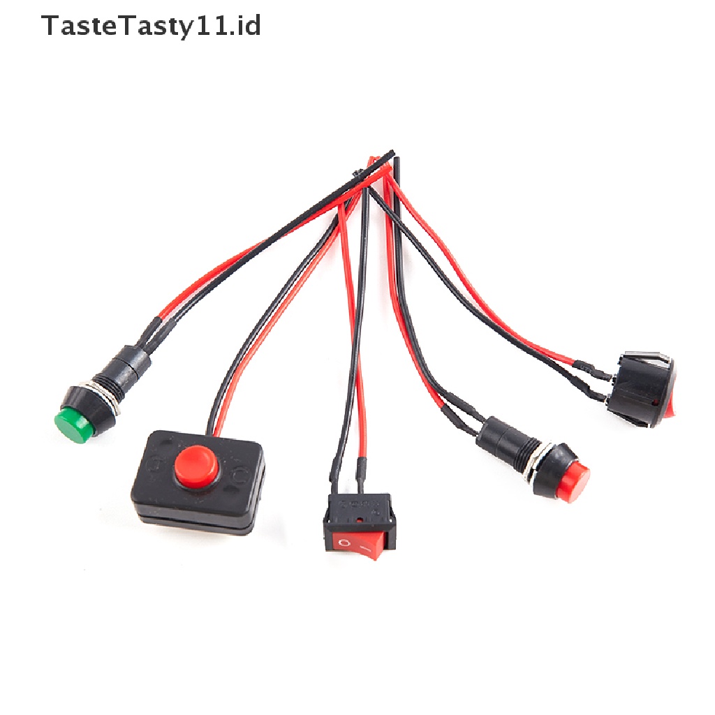 【TasteTasty】 Push Button Switch Waterproof Small Car Circuit Wire Mini Boat Round Wire .