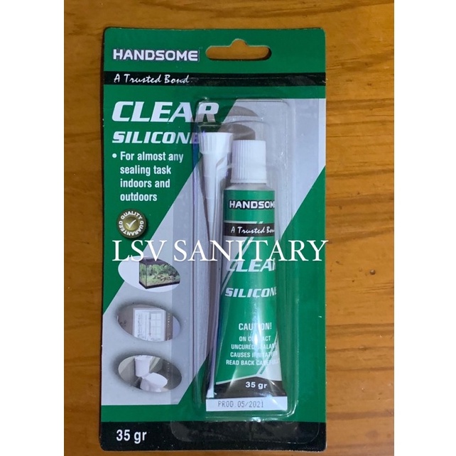 LEM HANDSOME CLEAR SILICONE/Lem Kaca Silikon