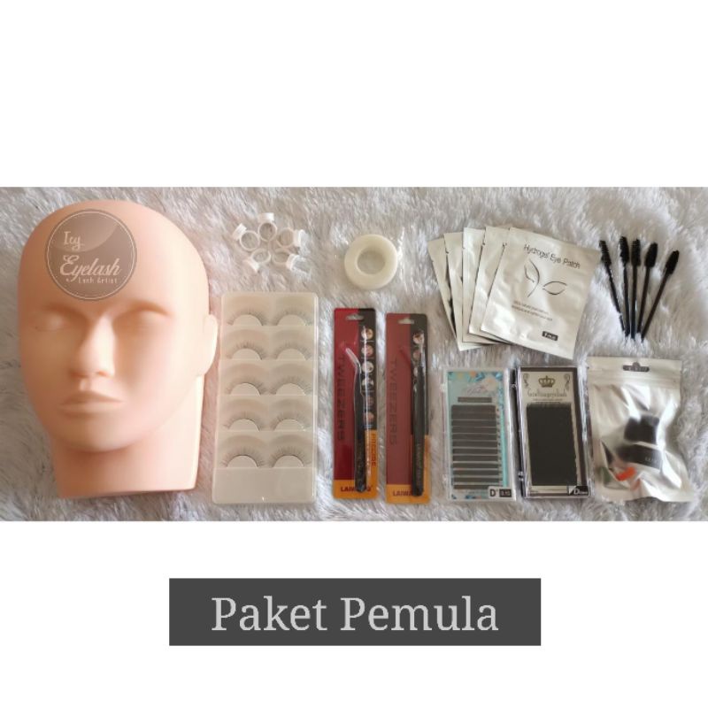 Eyelash extension basic set / paket eyelash extensions paling murah dan lengkap kwalitas bagus