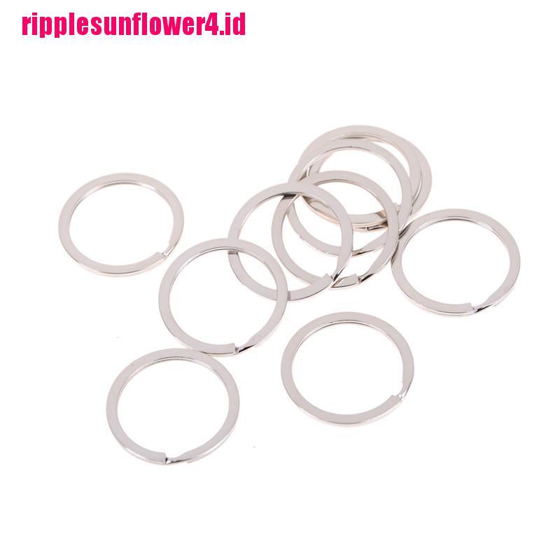 10 Pcs Gantungan Kunci Split Ring Bahan Metal Ukuran 1.5x25mm