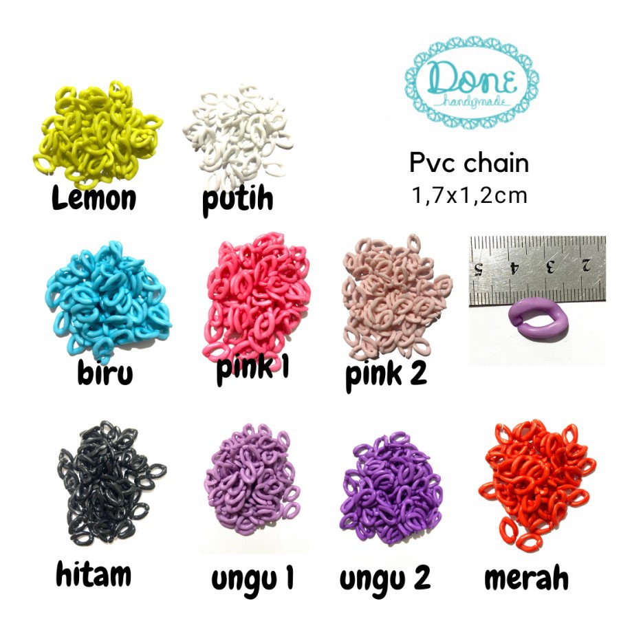 Rainbow chain akrilik rante warna warni rantai warna warni tali masker