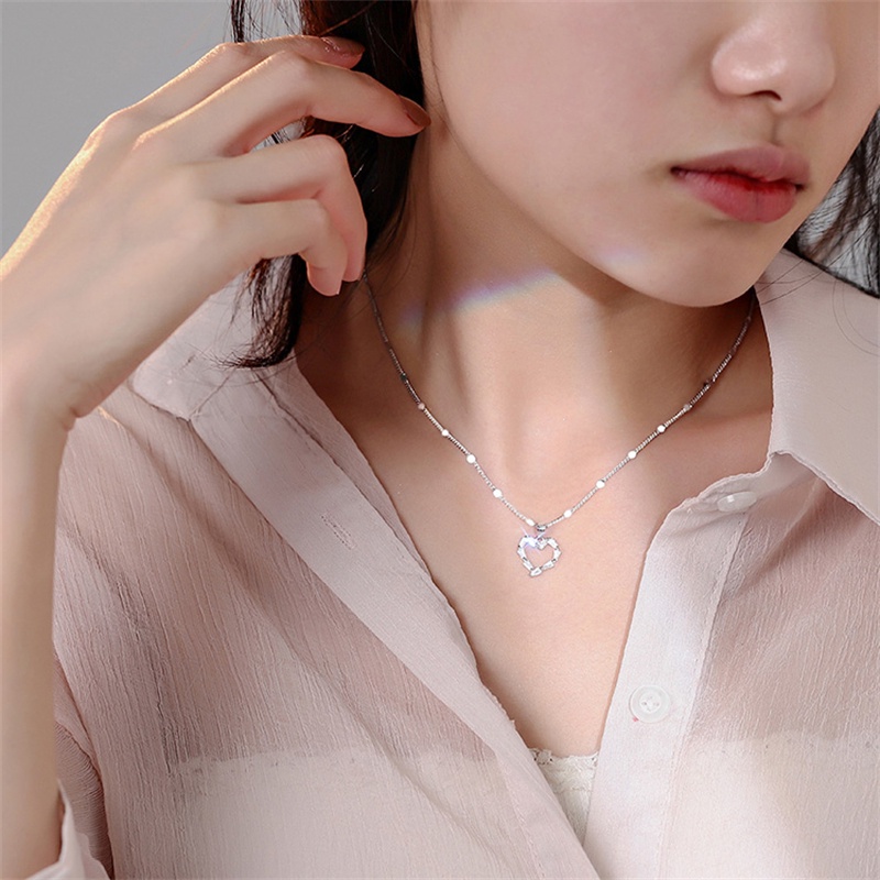 Kalung Zircon Bentuk Hati Untuk Wanita