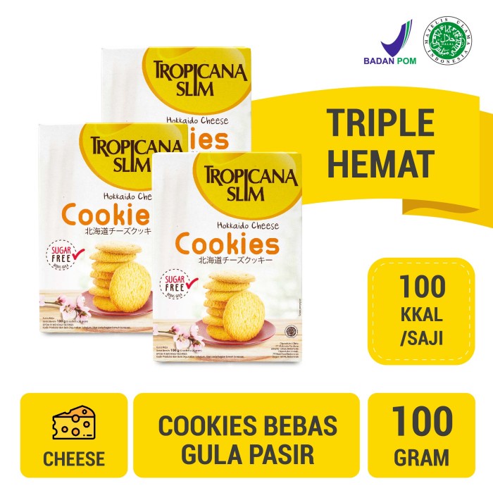 

T20Re Triple Pack: Tropicana Slim Hokkaido Cheese Cookies (5 Sch) Ht51Gr