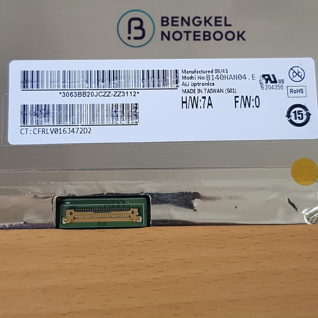 LCD 14.0&quot; LED Slim 30pin No Kuping Kecil N140HCA-EAE B140HAN04.E B140HAN04.0 N140HCA-EAC B140HAN04.1 NV140FHM-N48 Lenovo IdeaPad 5-14 3-14 ThinkPad T14 P14s 14iiL05 Inverter Kecil