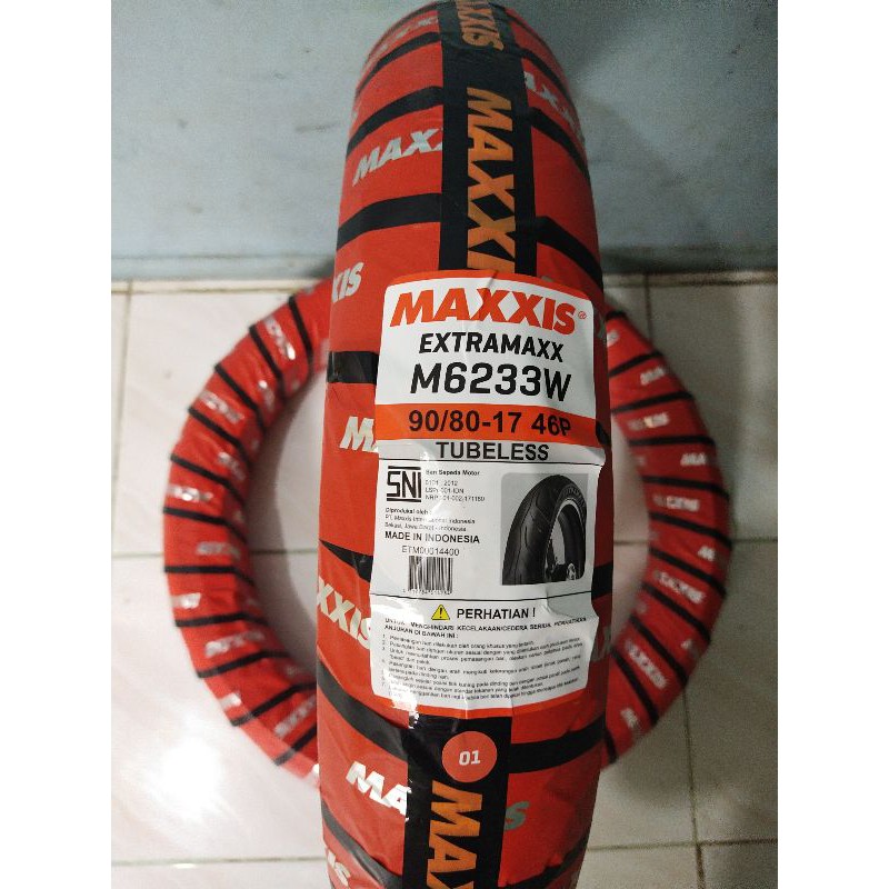 Ban tubeless maxxis extramaxx 90/80 17 free pentil