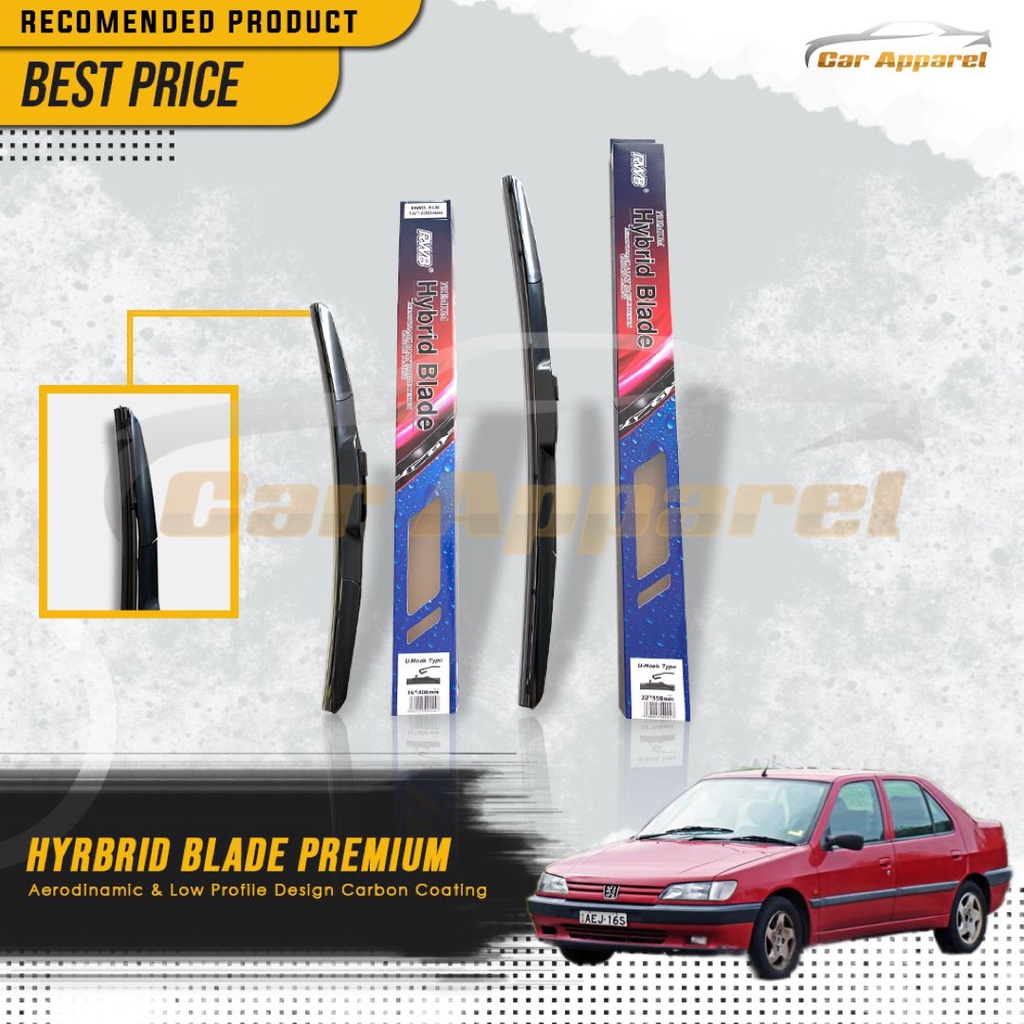WIPER PEUGEOT 306 CARBON COATING 2 PCS