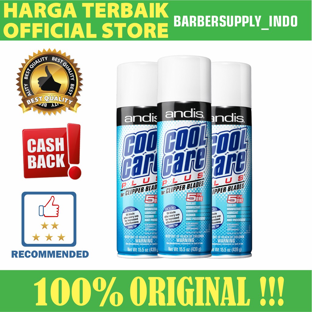 ANDIS COOL CARE PLUS SPRAY CLIPPER BLADE ORIGINAL MINYAK CLIPPER ANDIS