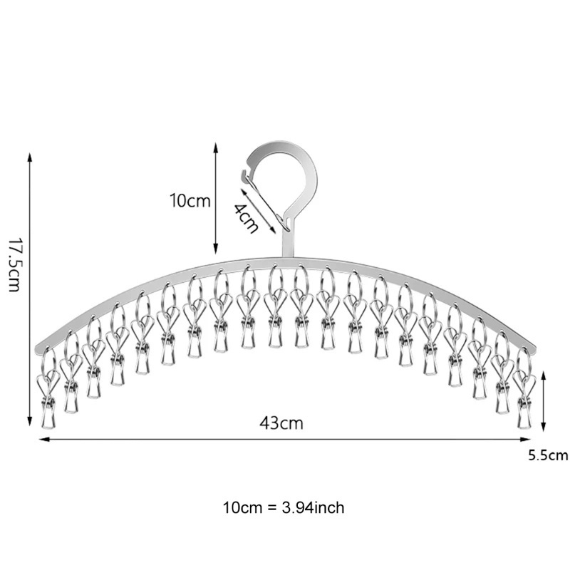 Rak Holder Pengering Pakaian Dalam / Kaos Kaki Bahan Stainless Steel Anti Slip / Angin Hemat Ruangan Untuk Asrama / Camping