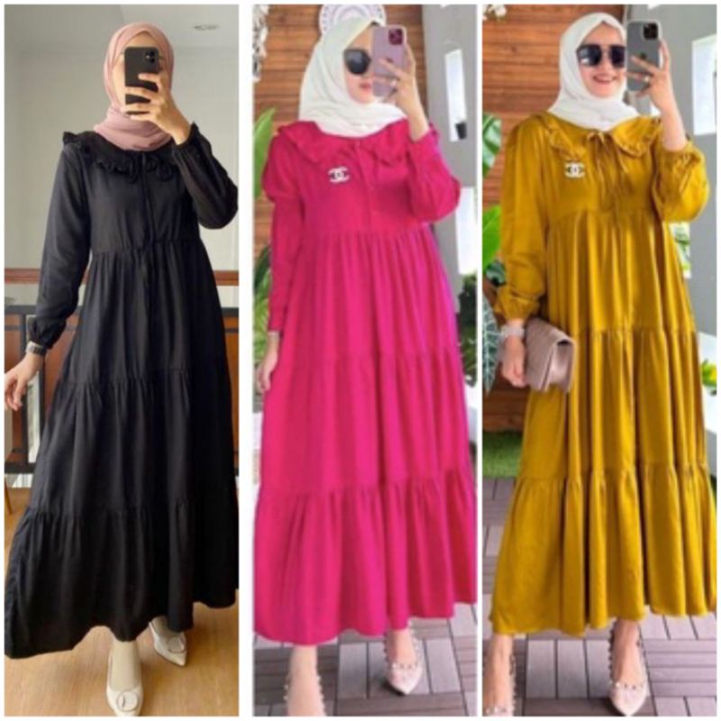 MIDI DRESS /KATUN RAYON/BUSUI