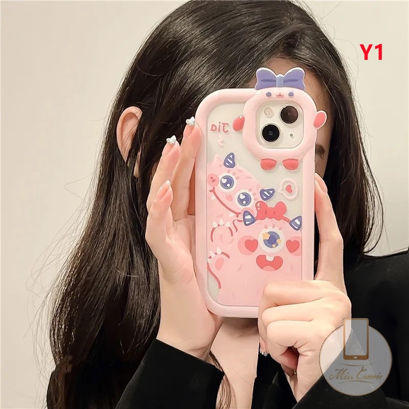 Soft Case Bumper Desain Monster Pita Untuk IPhone 6 6S 7 8 Plus 11 13 14 12 Pro MAX XR X XS MAX SE 2020