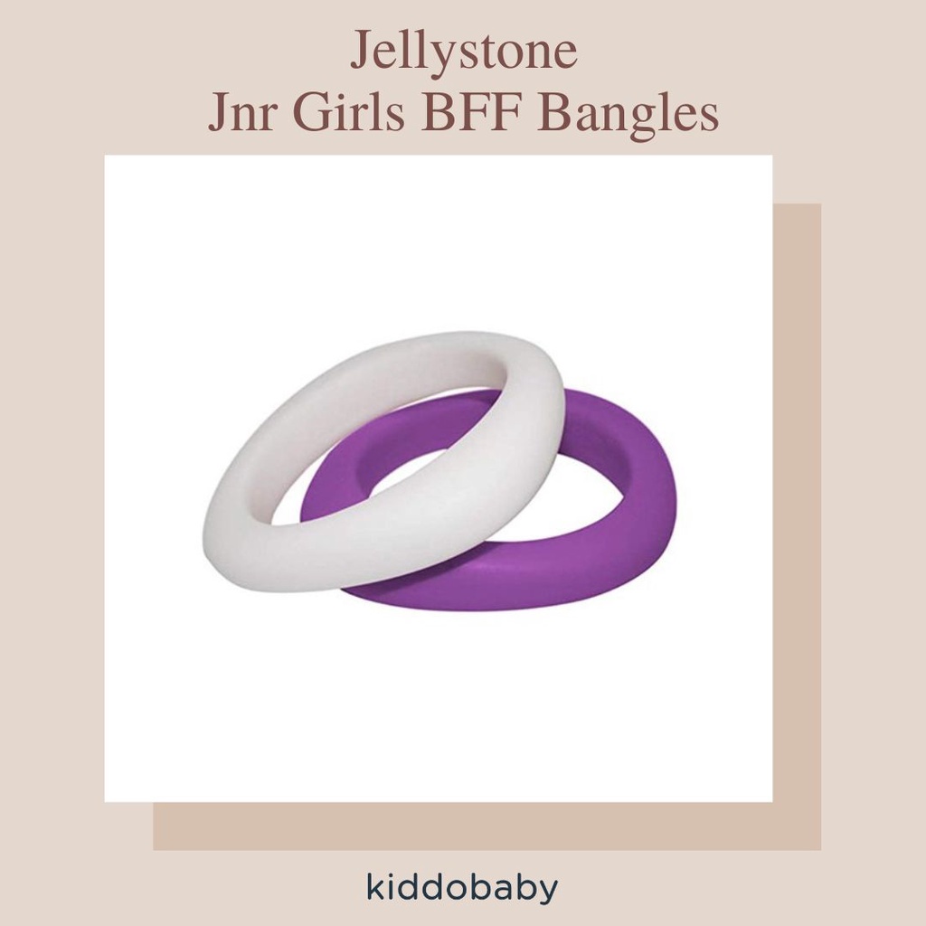 Jellystone Jnr Girls BFF Bangles Purple &amp; Snow White (2 per pack) | Gelang Tangan Anak