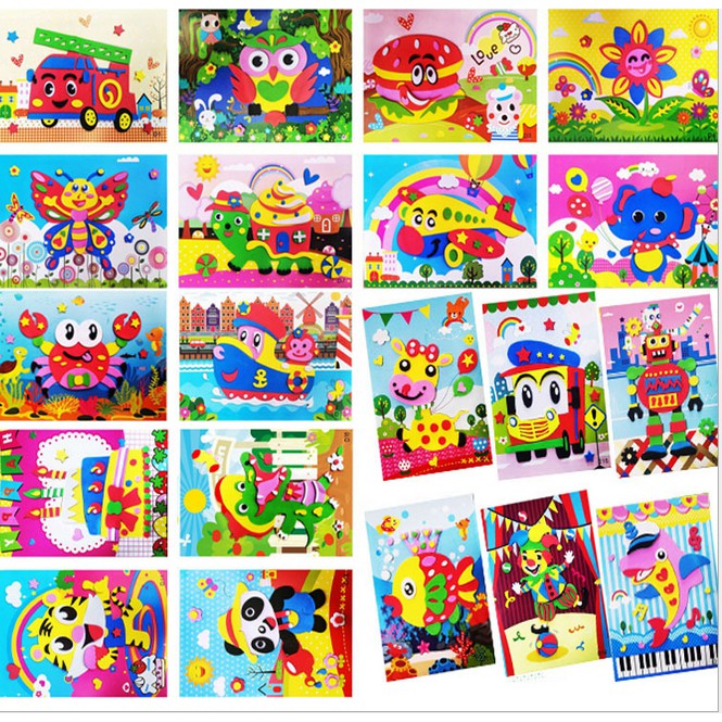 SMALL DIY EVA STICKER - Ukuran 17.5x12.5cm art n craft