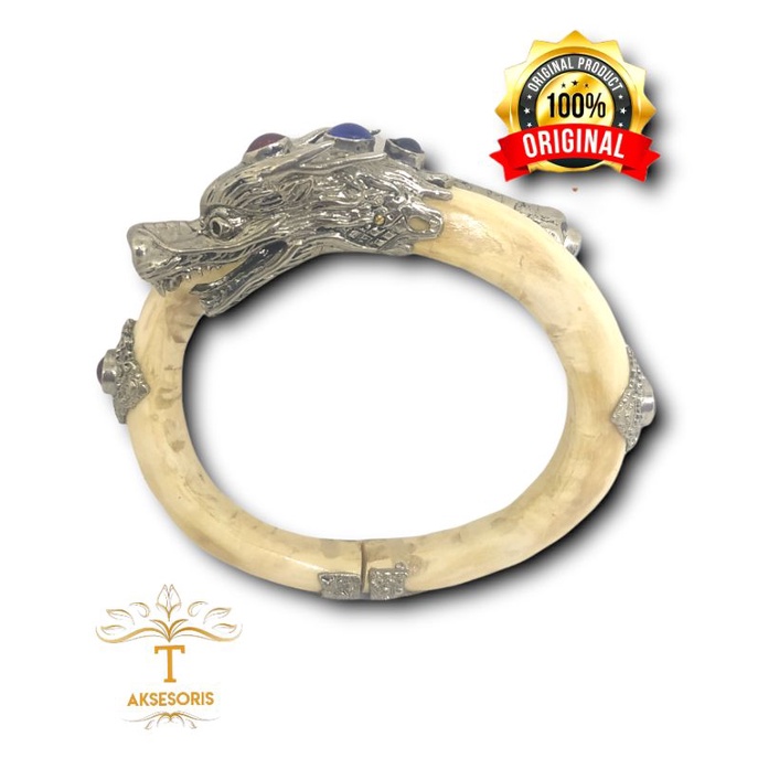 Gelang pria/ Gelang akar bahar putih / Gelang akar bahar alpaka naga /Gelang akar bahar  naga murah