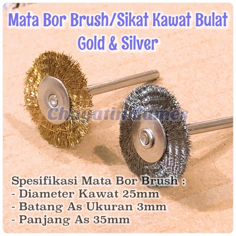 Mata Bor Brush / Mata Bor Sikat Kawat Model Bulat