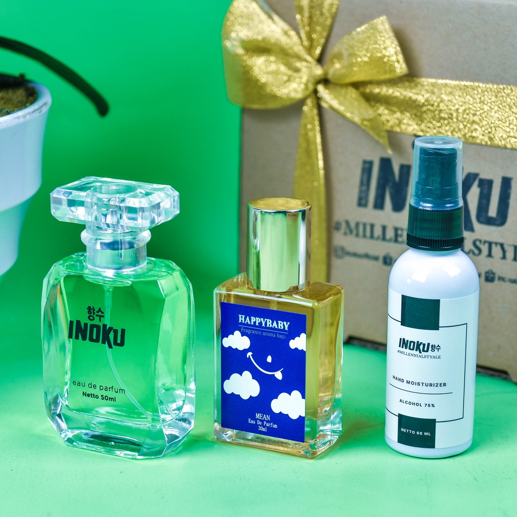 Hampers Parfum Inoku Seung x Happy Baby - Parfum Cowok &amp; Cewek – Hampers Parfum Isi Dua – Eau de Parfum