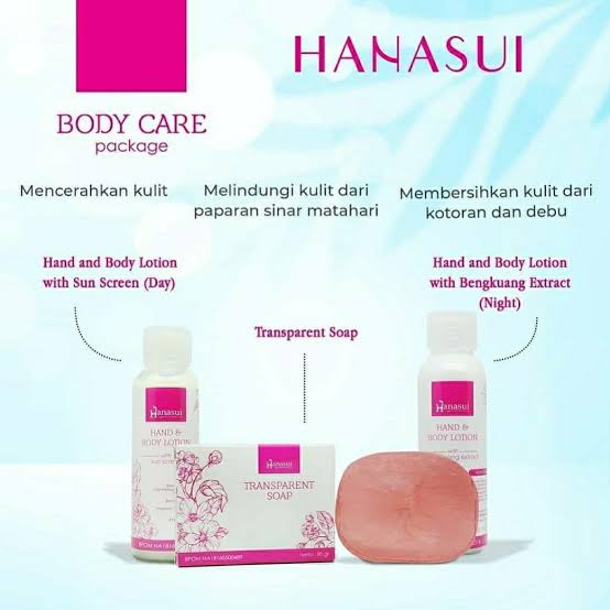 HANASUI Body Care Pakage - 3pcs ( Paket Hanasui )