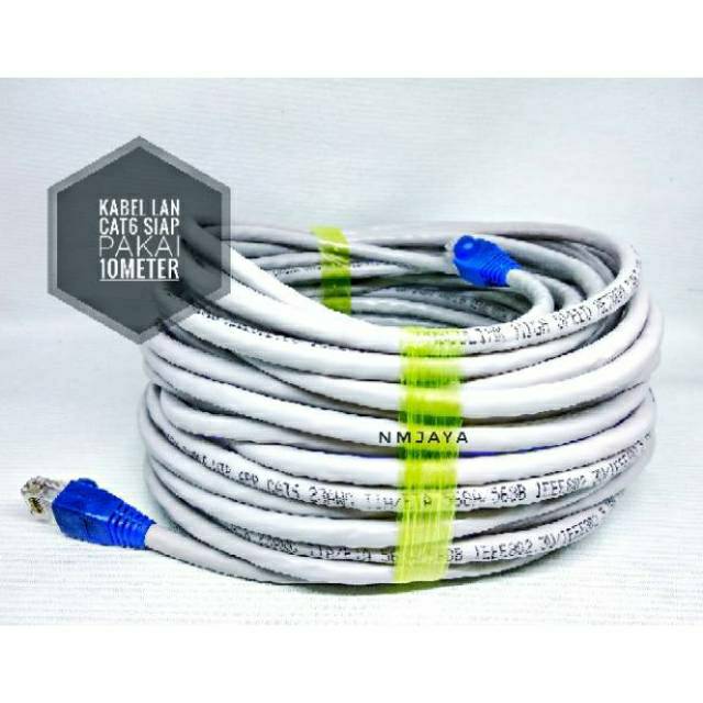 Kabel Lan CAT6 10 Meter UTP Cat 6 Cat6 Vascolink Siap Pakai sudah dipasang rj45 dan plug booth