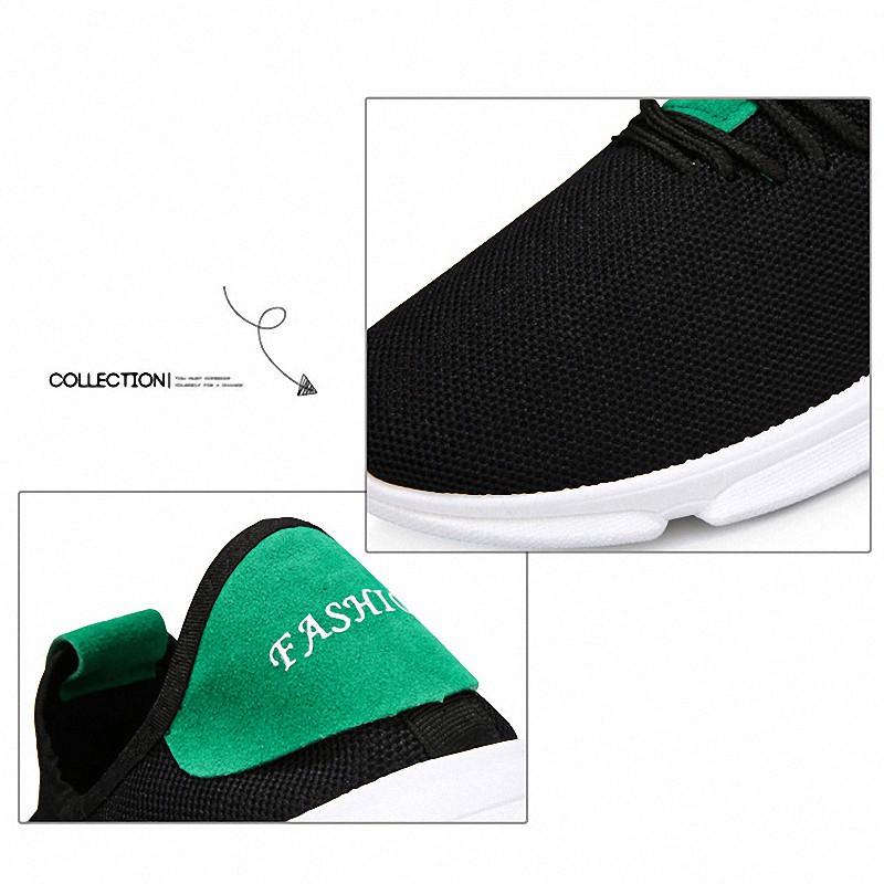 Highland Sepatu Pria Hitam Sneakers Cowok Import Kasual Sepatu Running Lentur Ringan Sepatu Olahraga Murah KSP102