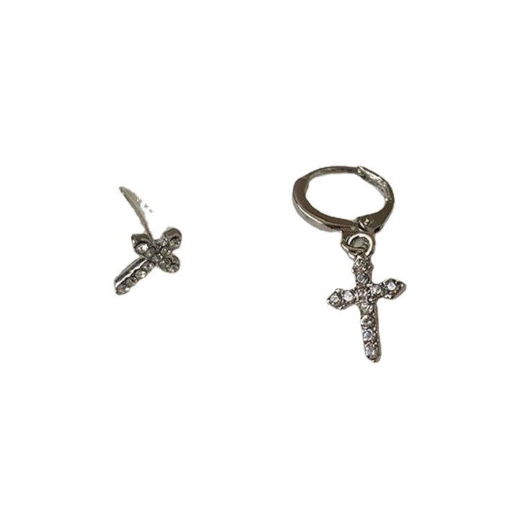 Asymmetric Cross Earrings Accessories Personality Simplicity