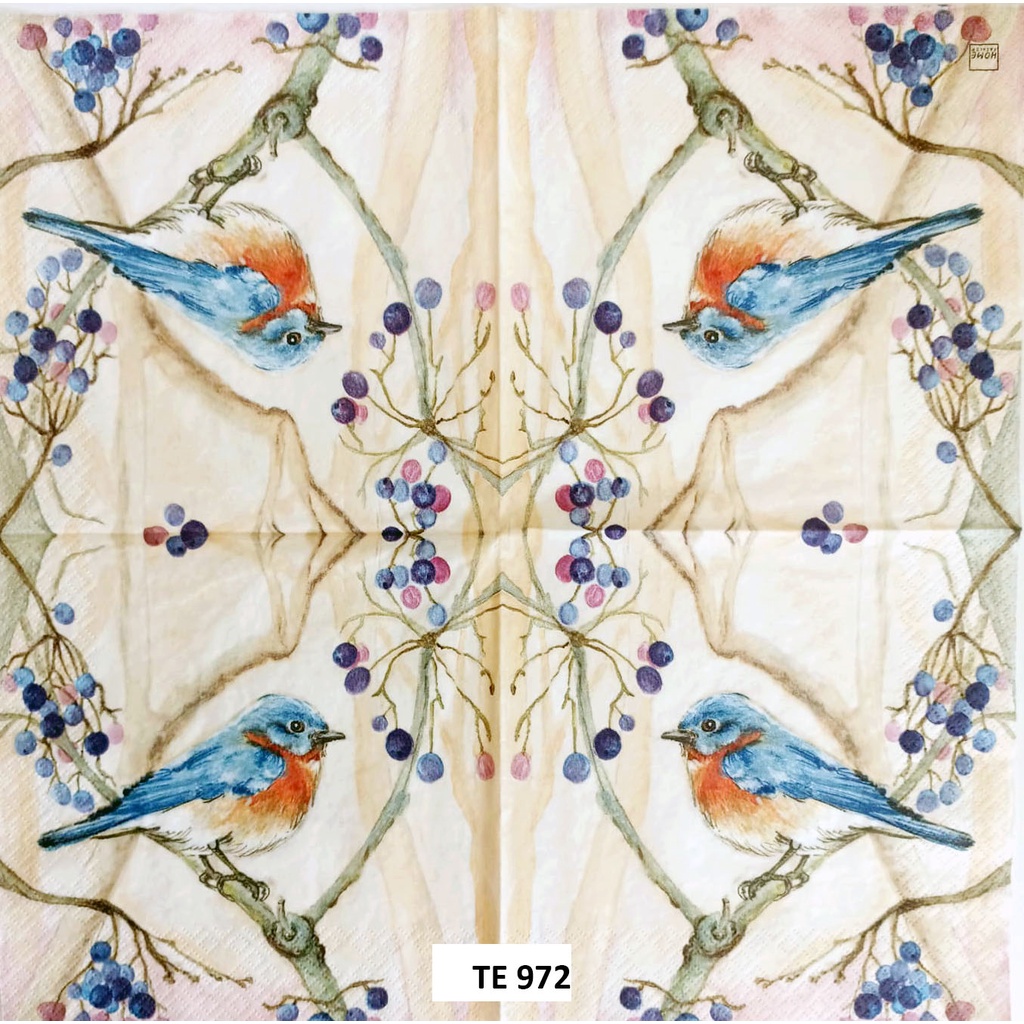 Tisu  Napkin Kerajinan  Decoupage Eropah 33X33 CM TE 972 TTS