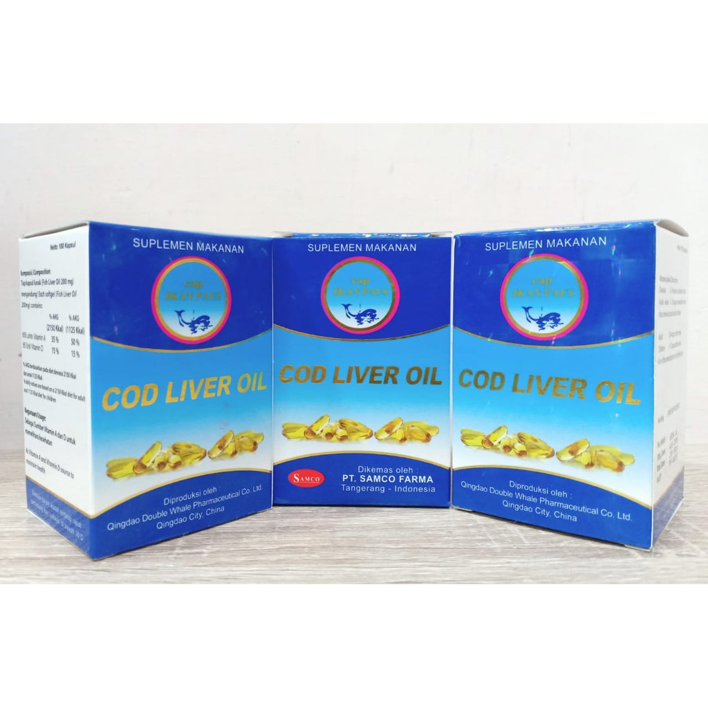 COD LIVER OIL CAP IKAN PAUS ISI 100 KAPSUL