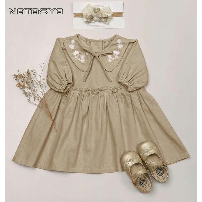 Baju Dress Anak Perempuan Natasya Kids Usia 2-3 Tahun Tergantung Badan Termurah