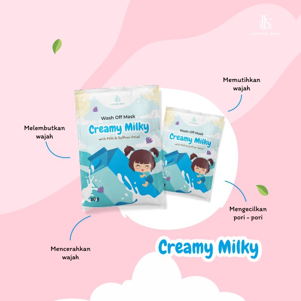 Masker Organik Oats with Saffron Petal by Lumiere 20gr - Creamy Milky