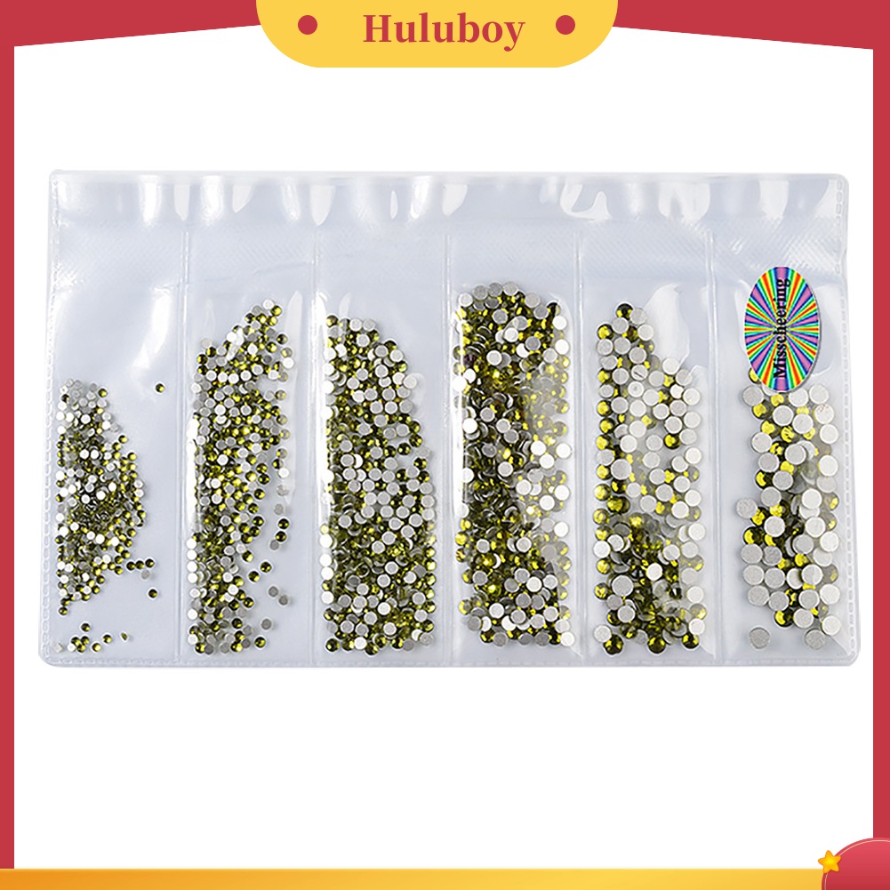 Huluboy Huluboy♡ Payet Glitter Berlian Imitasi 6 Ukuran Untuk Dekorasi Manicure