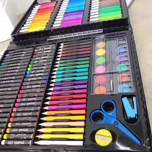 

[KODE 6QHTY] Crayon krayon / oil pastel Crayon Set / Art Set / Peralatan Gambar Lukis isi 150 Alat Lukis Cat Warna Cat Air