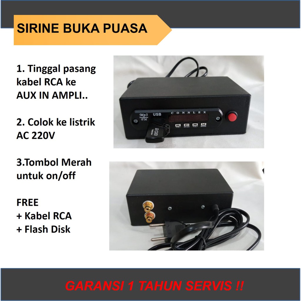 Sirine buka puasa, Sirene Mp3 RADIO Modul USB Flash Disk Alarm Sahur TOA Warga Lebaran Peringatan