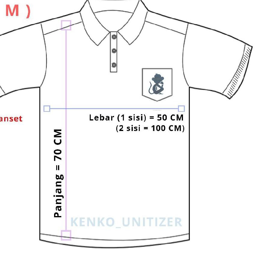 Buruan Dibeli UNITIZER LSU1 kaos polo pria saku shirt m , l , xl kantong kerah wangki lakos polos