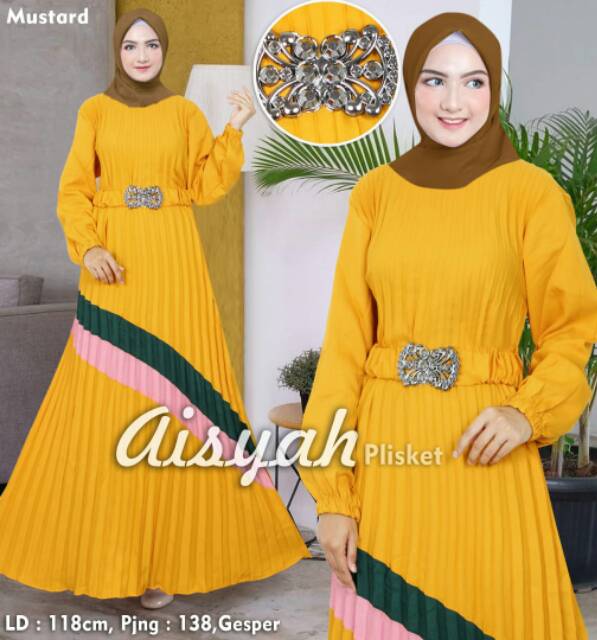 Aisyah Gamis Dress Plisket