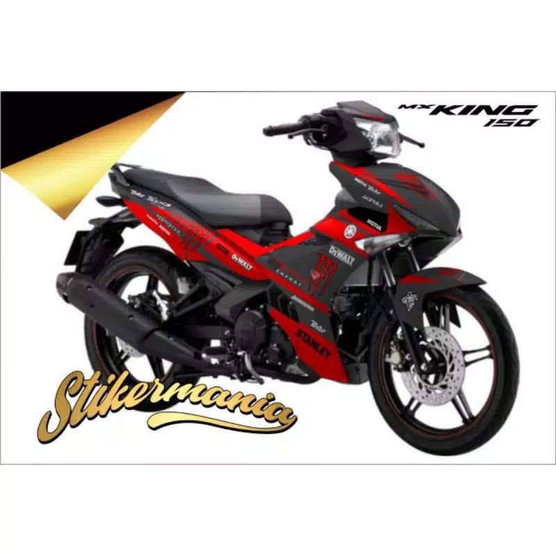Decal Sticker Stiker MX KING variasi merah kuning