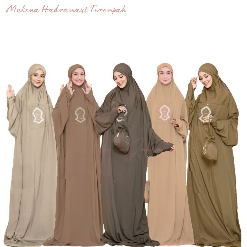 MUKENA TEROMPAH ASLI HADRAMAUT BAHAN PREMIUM / Mukena Terompah Terusan / Mukena Terompah Remaja