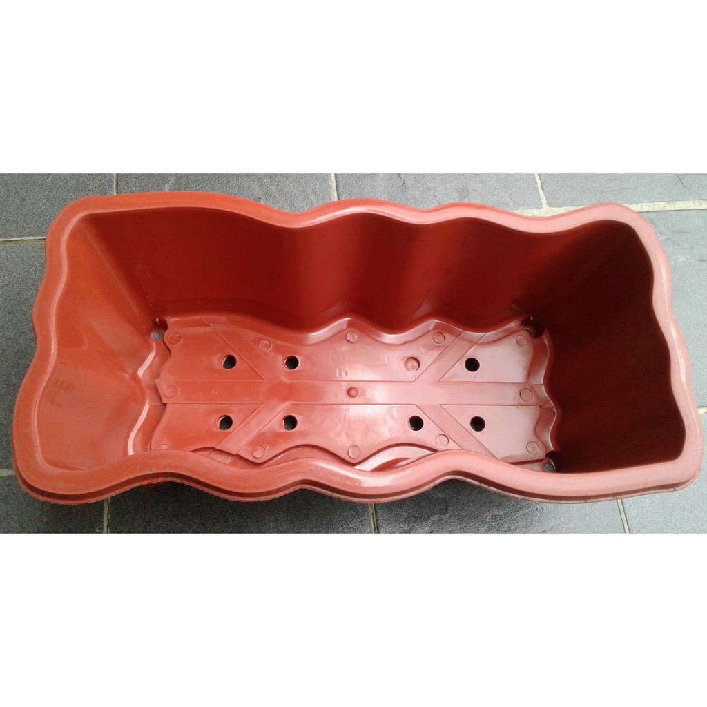 Pot Sgp 03 Merah Bata Pot Plastik Panjang 40cm Bibit Bunga Merah Bata