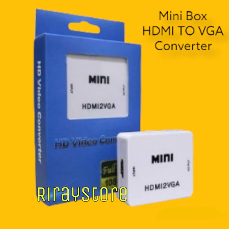 Hdmi To Vga Converter hdmi ke vga Minibox Adapter