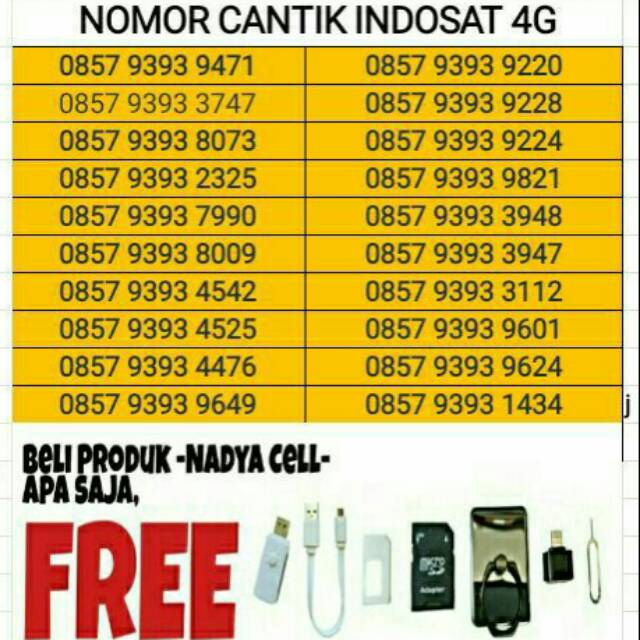 [ Bayar Di Tempat COD ] SERI RAPIH ABAB 9393 Kartu Perdana Nomor Cantik Indosat 4G