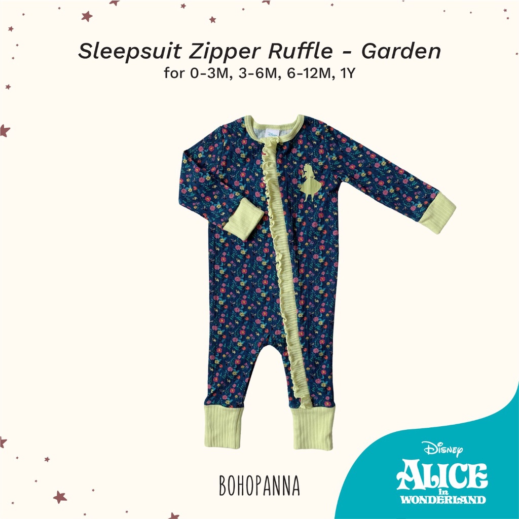 Baju Tidur Bayi Sleepsuit Jumper Piyama Anak Bohopanna Zipper 0m -2 TAHUN