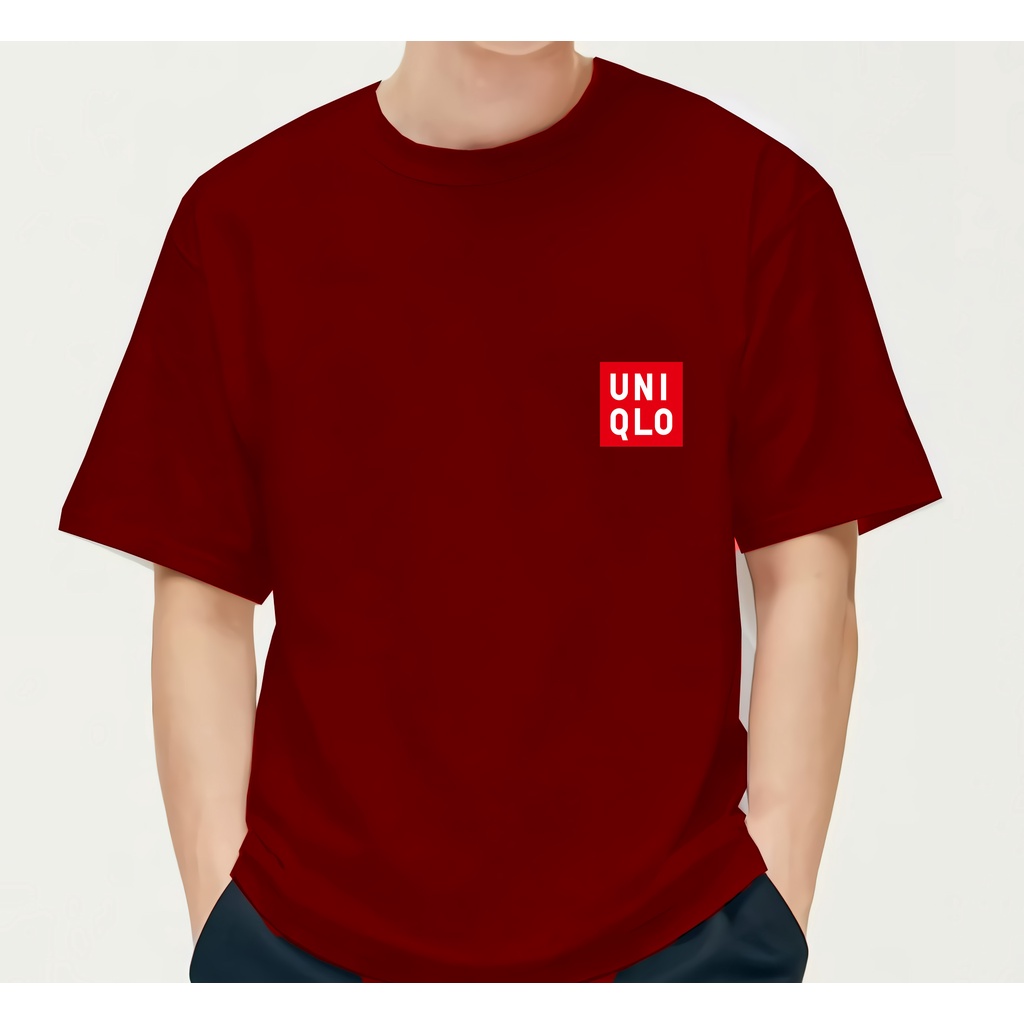 COD Kaos Katun Uniqlo Premium Kaos Distro Cotton Combed 24S-7