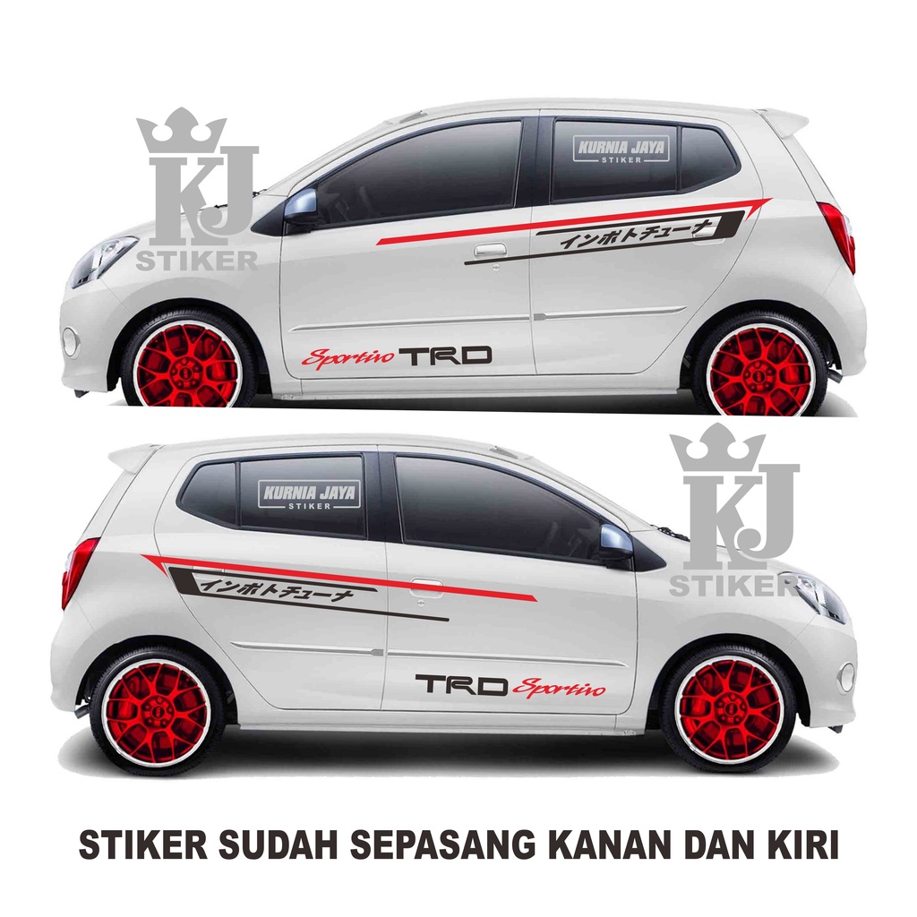 STIKER MOBIL AGYA AYLA AVANZA XENIA XPANDER STRIPE LIST TRD SPORTIVO SEMUA MOBIL BISA