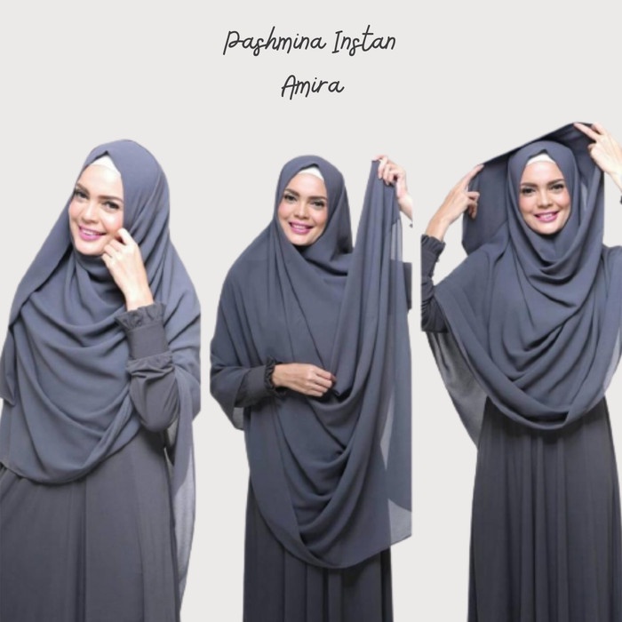 TERBARU         JILBAB PASHMINA INSTAN SYAR'I AMIRA / PASHMINA AMIRA SIZE JUMBO