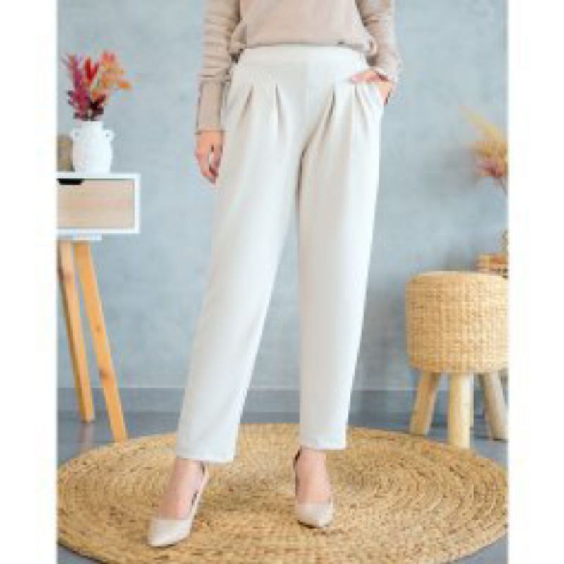 Basic Pants Scuba Premium/Celana Kerja Wanita Pencil Slim Fit