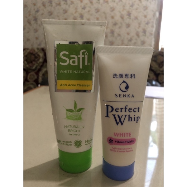 PRELOVED FACE WASH SENKA PERFECT WHIP WHITE DAN SAFI ANTI ACNE CLEANSER