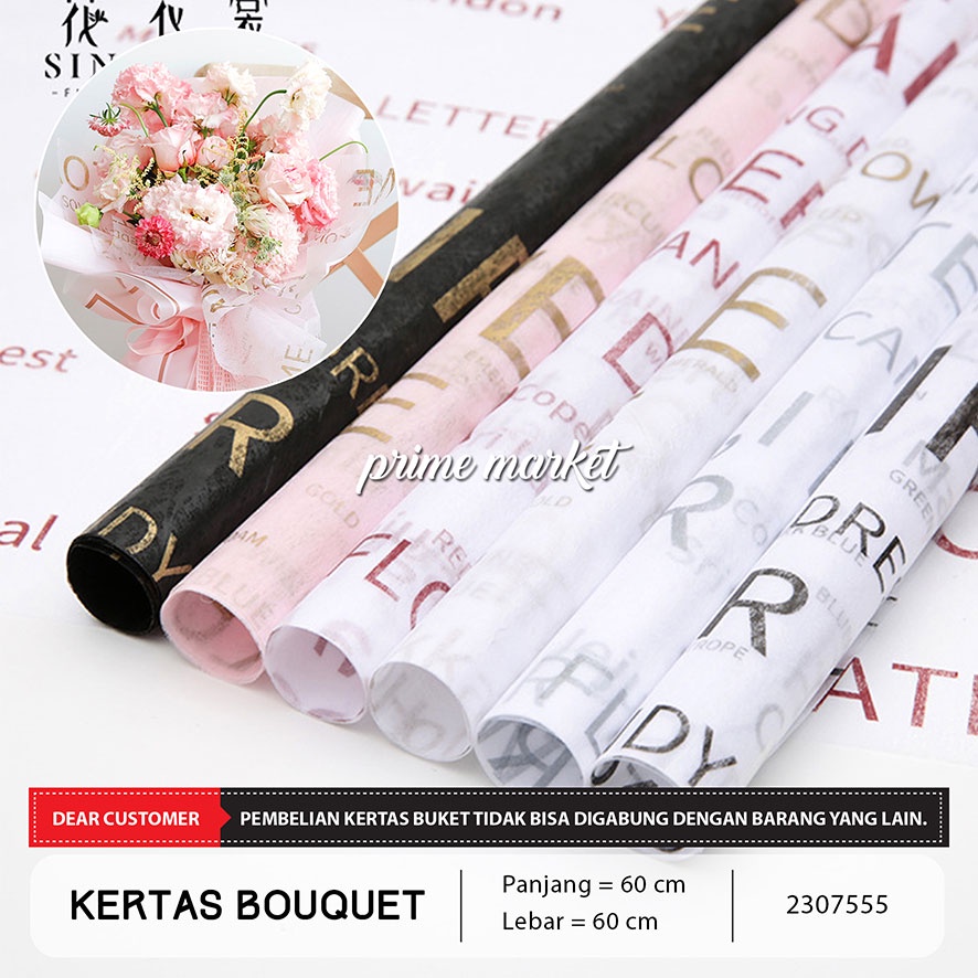 

Kertas Buket Bunga Kertas Cellophane Kertas Bunga Buket LOVE Valentine Flower Wrapping (2307555)