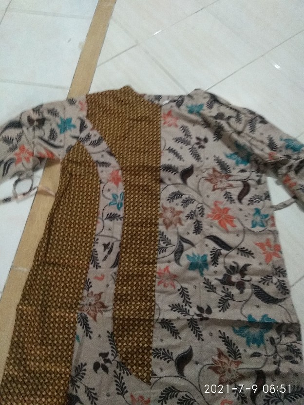 Gamis Batik Kombinasi Wanita Terbaru, Bermacam Warna Corak, All Size Dan Jumbo, Putra Mm