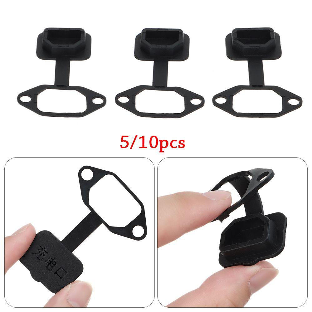 Top5/10pcs Bagian Port Charge Elektrik Skuter Mobil Listrik Single Socket Cover Waterproof Charging Port